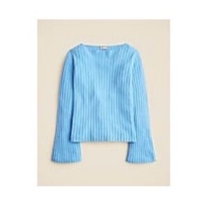 J. Crew Ribbed Boatneck Sweater Long Sleeve in Vintage Wool
